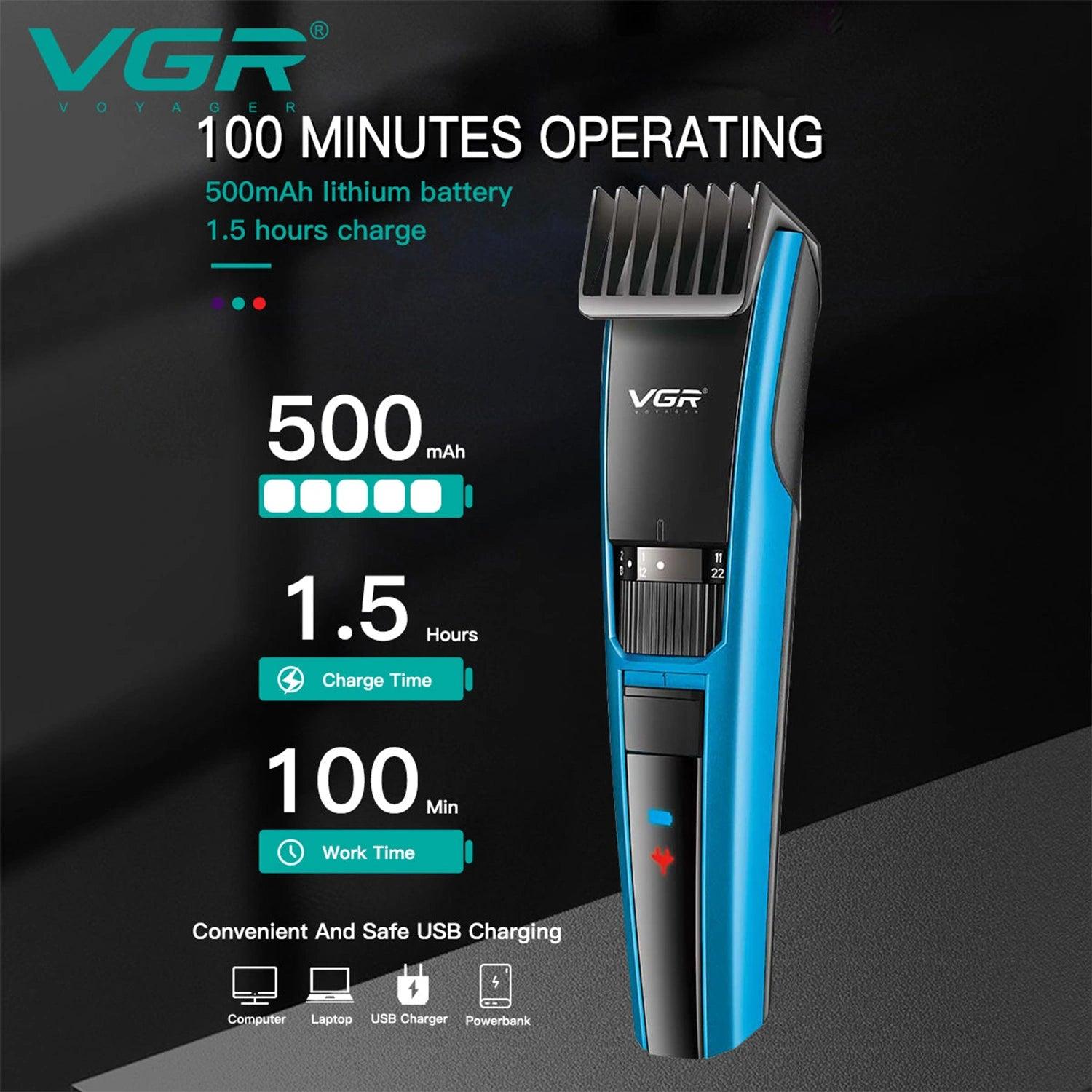 VGR V-935 Hair Trimmer For Men, Blue