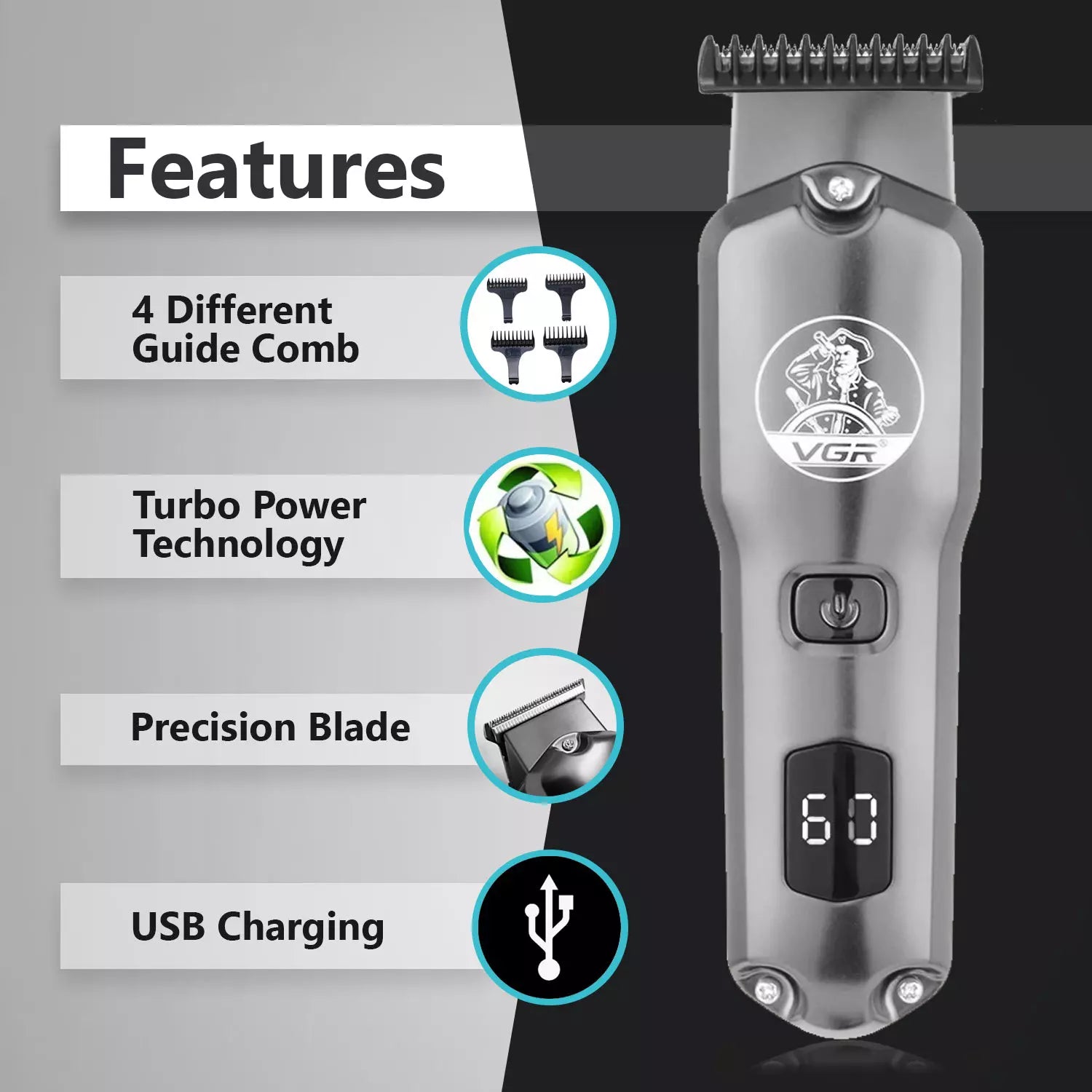 VGR V-927 Hair Trimmer For Men