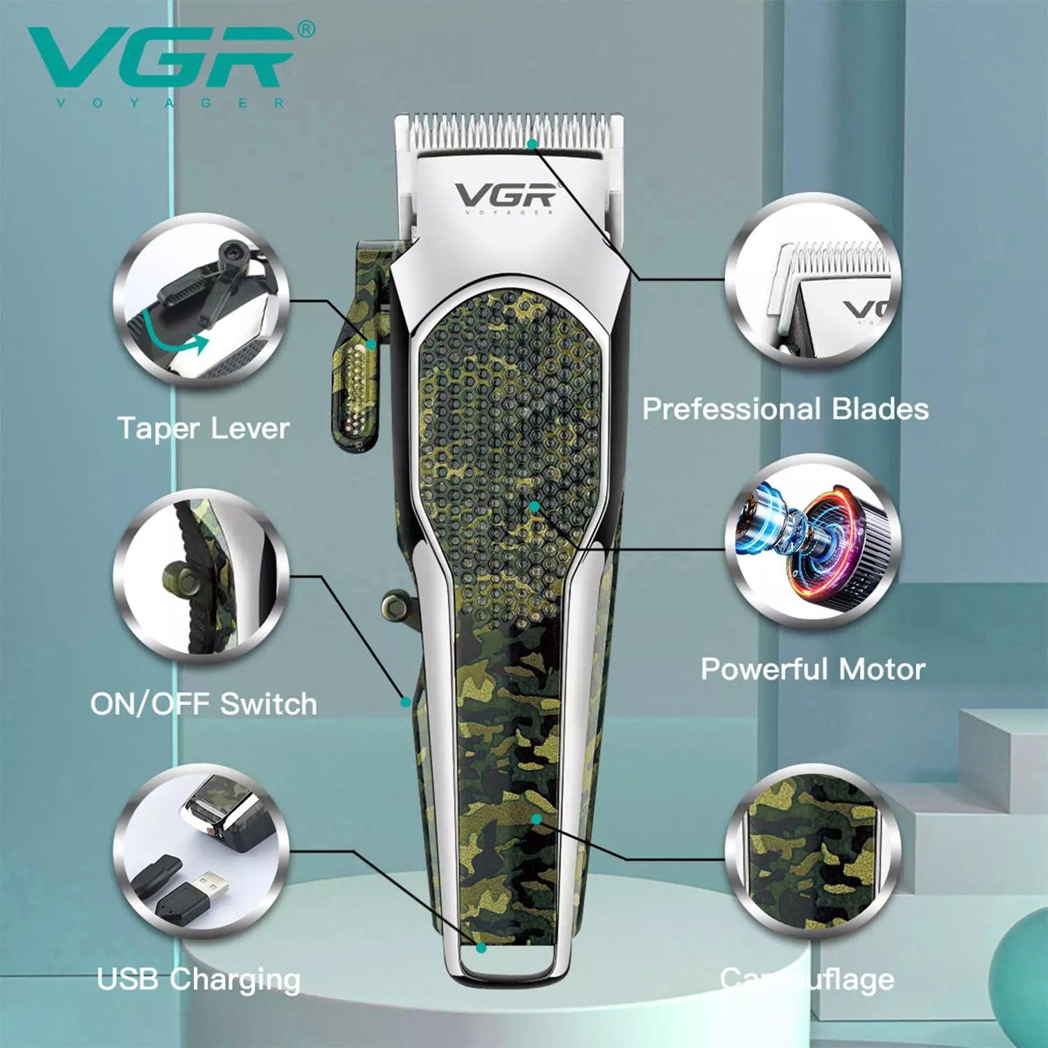 VGR V-299 Hair Clipper For Men, Army Green