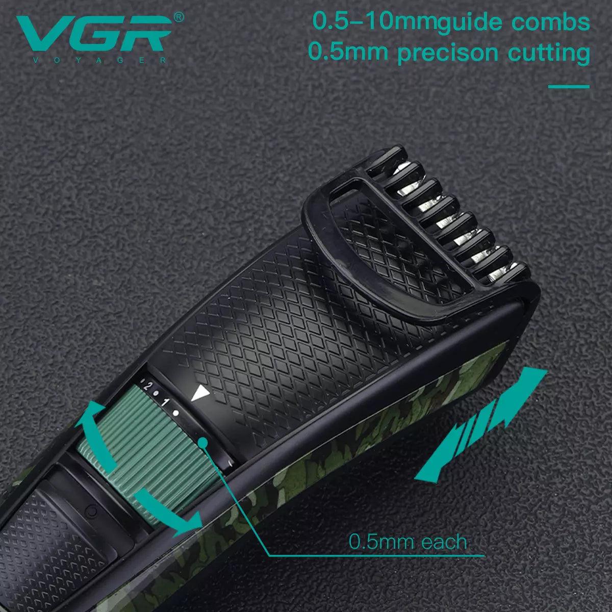 VGR V-053 Hair Trimmer For Men, Army Green - VGR Official India