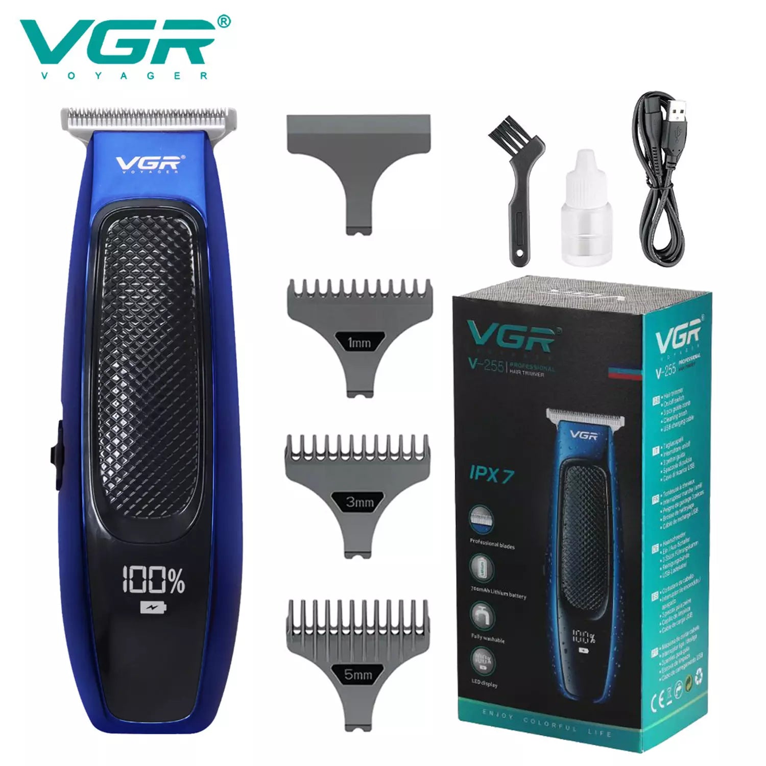 VGR V-255 IPX7 Waterproof Hair Trimmer For Men