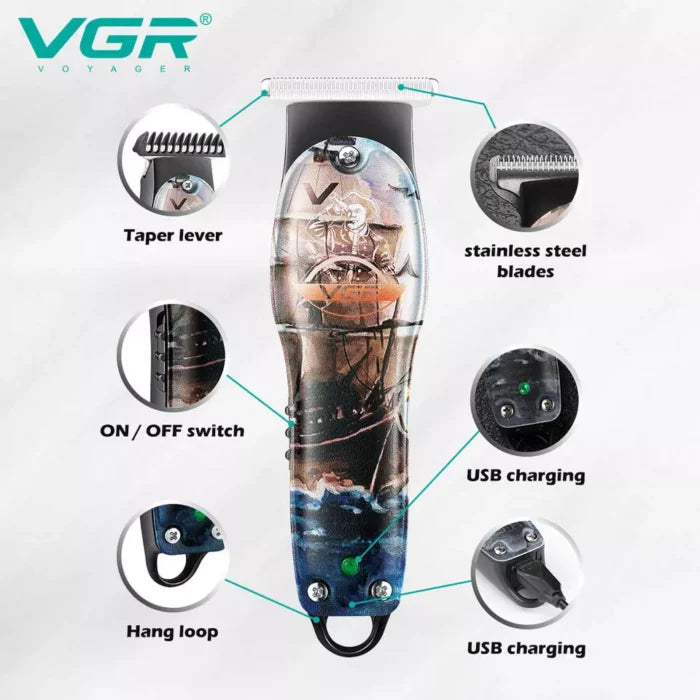 VGR V-953 Hair Trimmer For Men, Brown