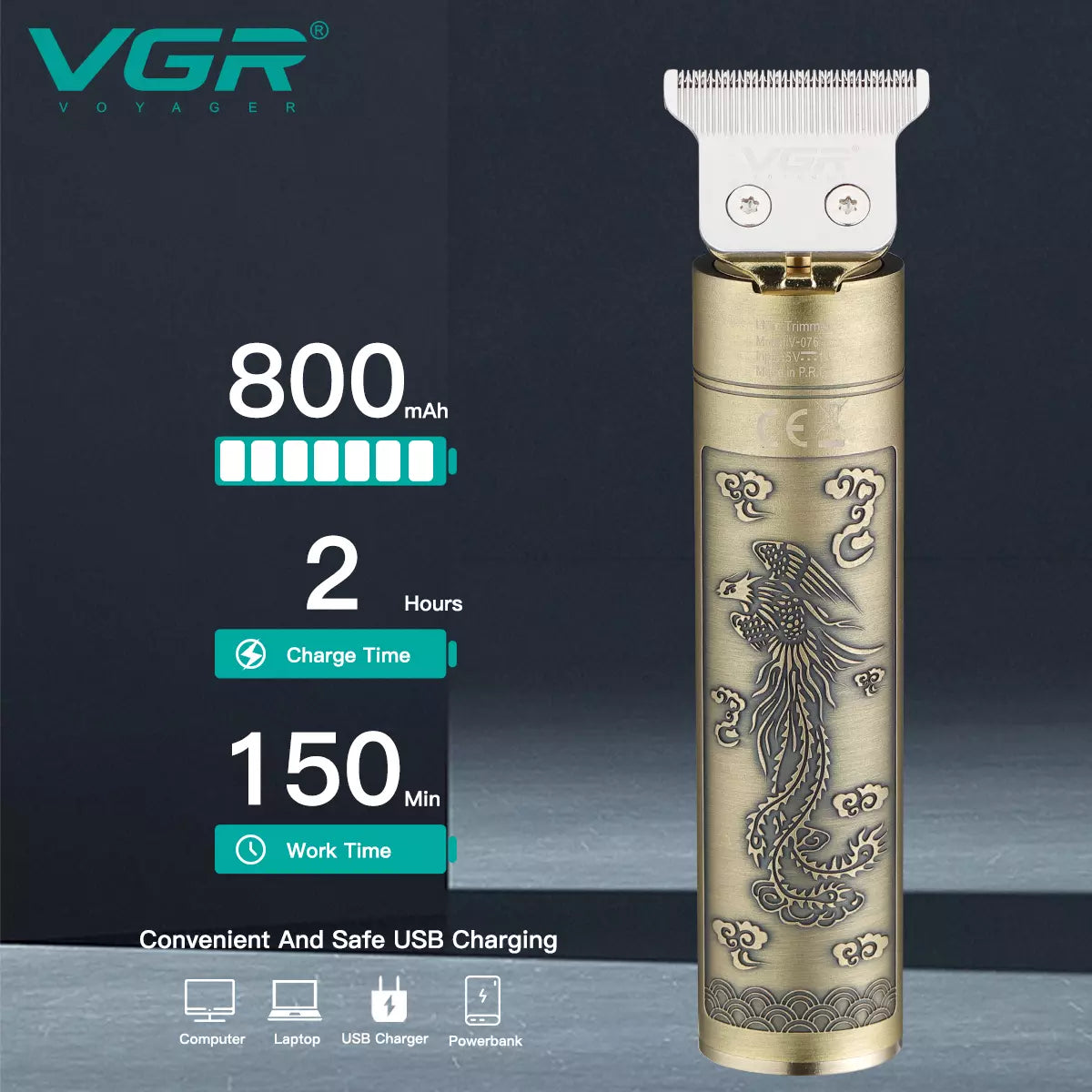 VGR V-076 Hair Trimmer For Men