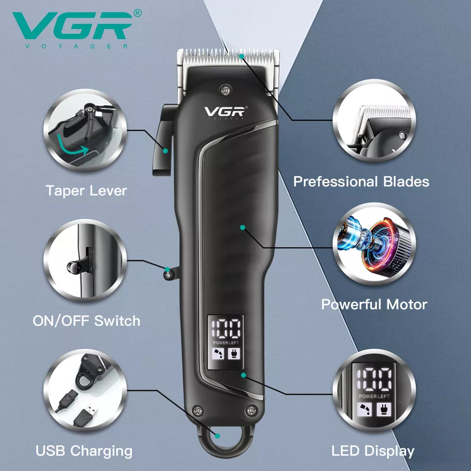 VGR V-683 Hair Clipper For Men, Black