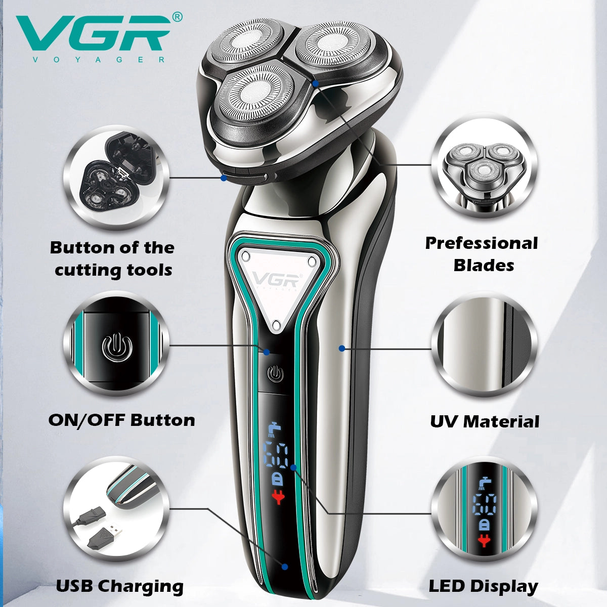 VGR V-323 Electric Shaver For Men