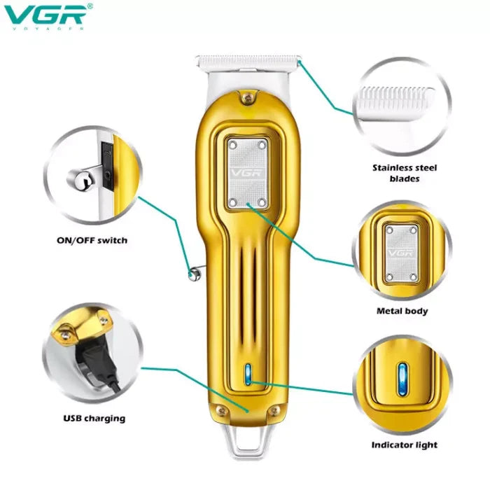 VGR V-919 Hair Trimmer For Men, Gold